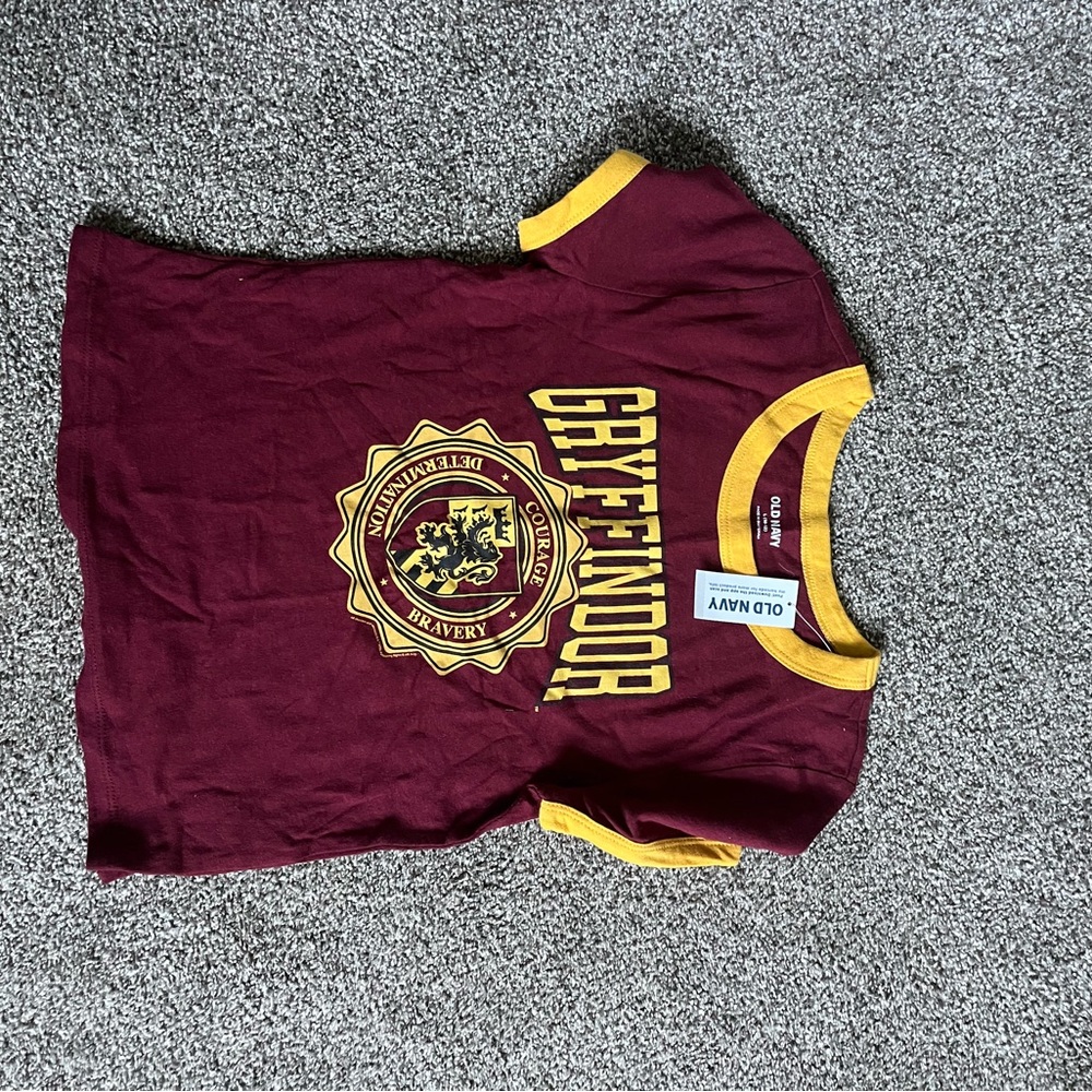 Old Navy Kids Gryffindor Tee - Maroon with Yellow Trim